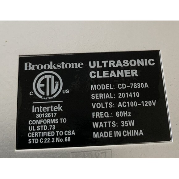 Brookstone Ultrasonic Cleaner Jewelry DVD Eyeglass Watches & More CD-7830A - Picture 5 of 6